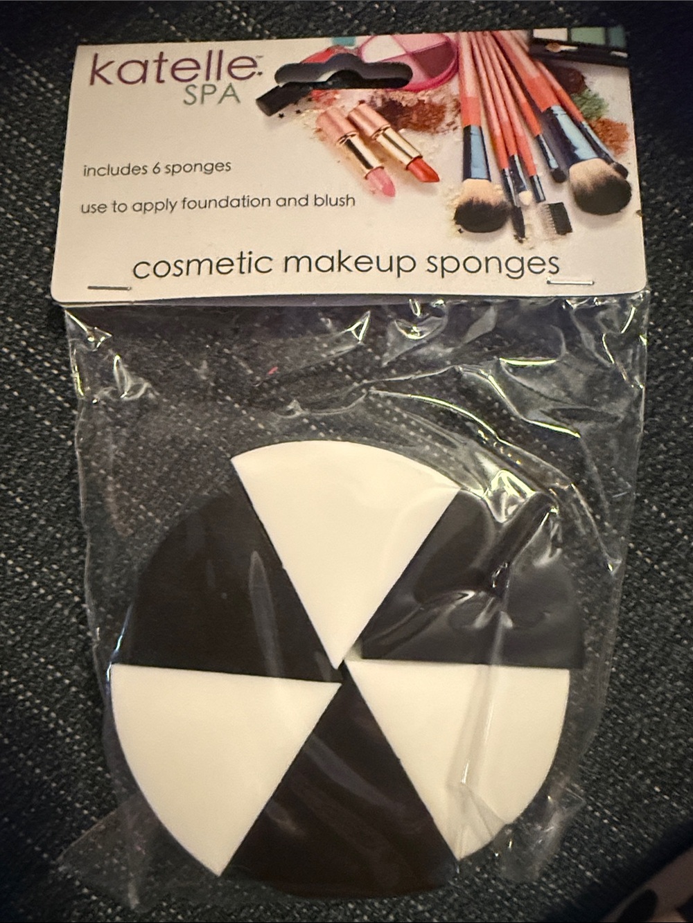 Katelle Spa Black & White Cosmetic Makeup Sponges